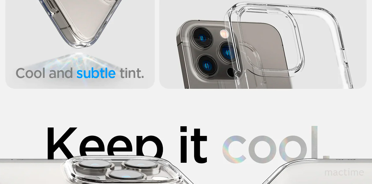 Как выглядит чехол-накладка Spigen Ultra Hybrid для iPhone 14 Pro,"Блестящий прозрачный"